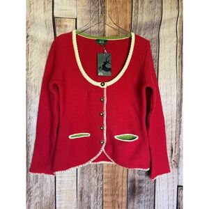 Wiesnkoenig Cardigan Sweater Karin Trachten Wool Alpine Oktoberfest Dirndl NWT